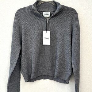 Stone & Bones Gray V-Neck Sweater for Women